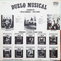 Ricardo Ray, Kent Gomez, Willie Rodriguez – Duelo Musical Estamos En Algo! (Fonseca – LP-1119) back